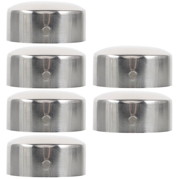 HOMEMAXS 6 pcs Handrail End Caps Handrail Round End Caps Stainless Steel Plugs for Round Tubing