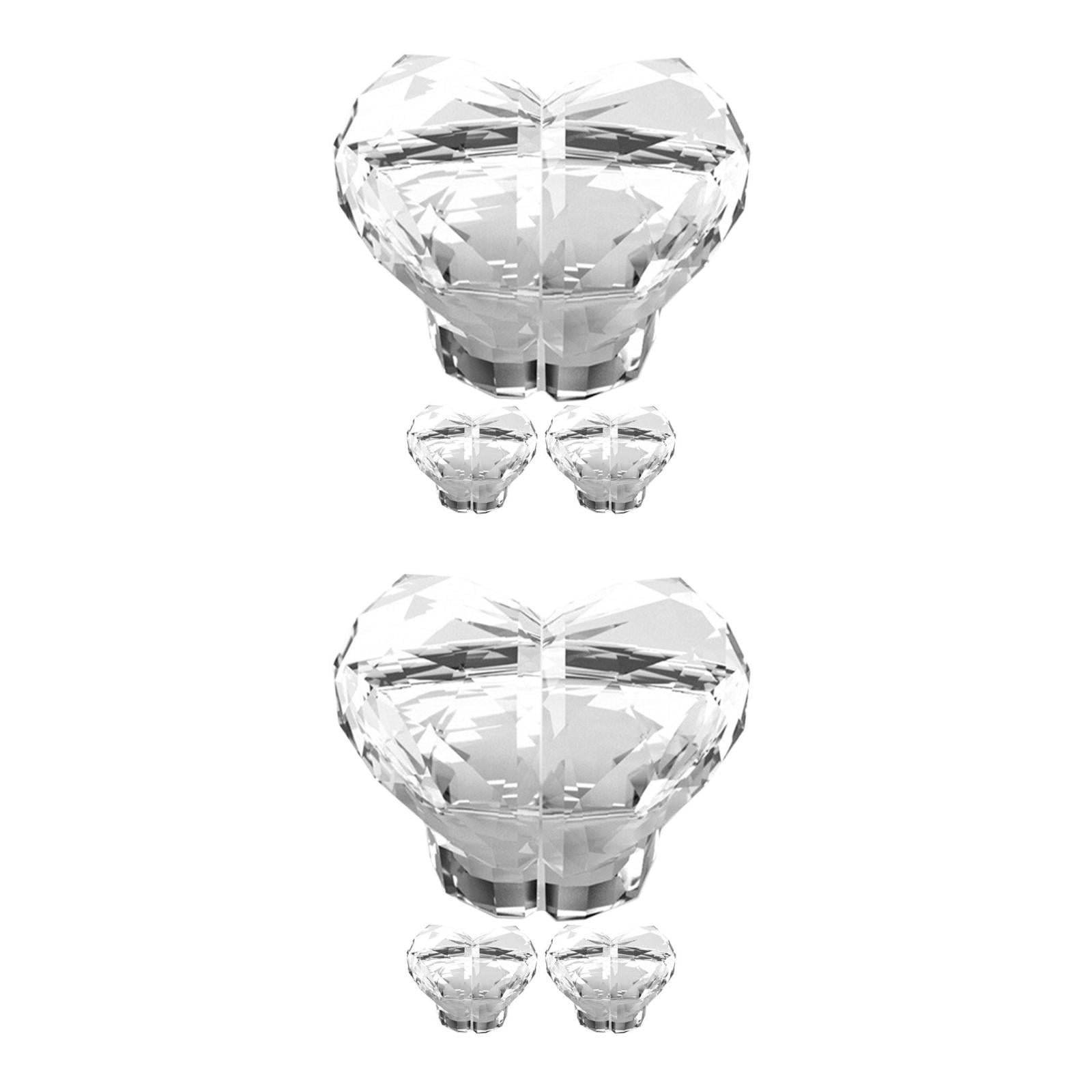 4-Pack White Heart Shaped Toilet Flush Buttons - Cute Bathroom Decor Replacement Button Pushers
