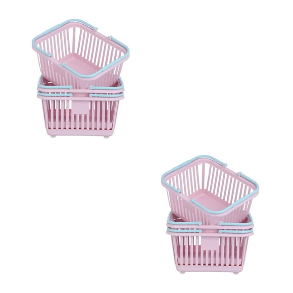 HOMEMAXS 6 pcs Small Shopping Baskets Kids Grocery Baskets Tiny Berry Organizer Container Bin With Handles For Eggs Fruits Veggies Snacks