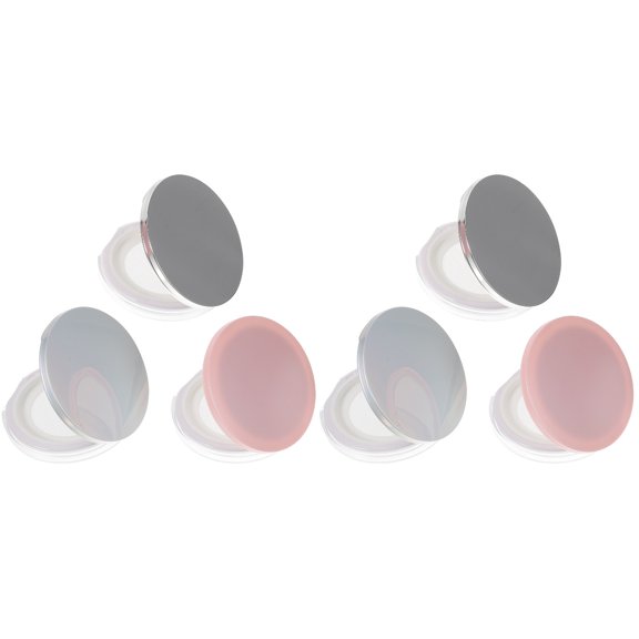 HOMEMAXS 6 pcs Wear-resistant Loose Powder Holder Lightweight Puff Powder Box Refillable Powder Organizer