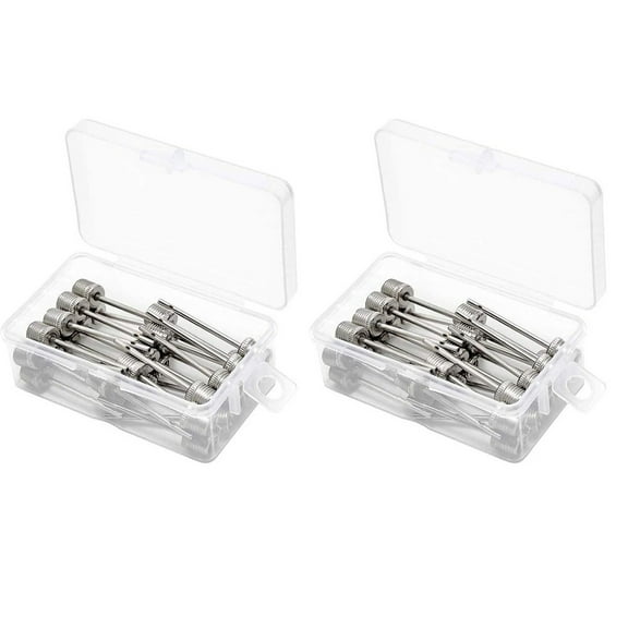 HOMEMAXS 60 Pcs Air Pump Needle Inflatable Pool Electric Balloon for Inflatables Basket Silver