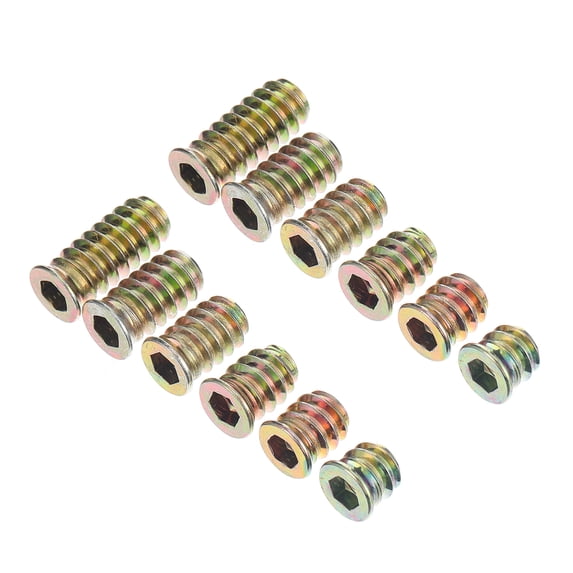 HOMEMAXS 60 Pcs T-nut M8 Wood Threaded Insert Internal Threads Nuts ...