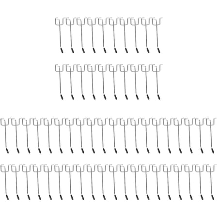 HOMEMAXS 60 Sets Pegboard Hooks Heavy Duty Iron Pegboard Hanging Hooks with Protection Caps