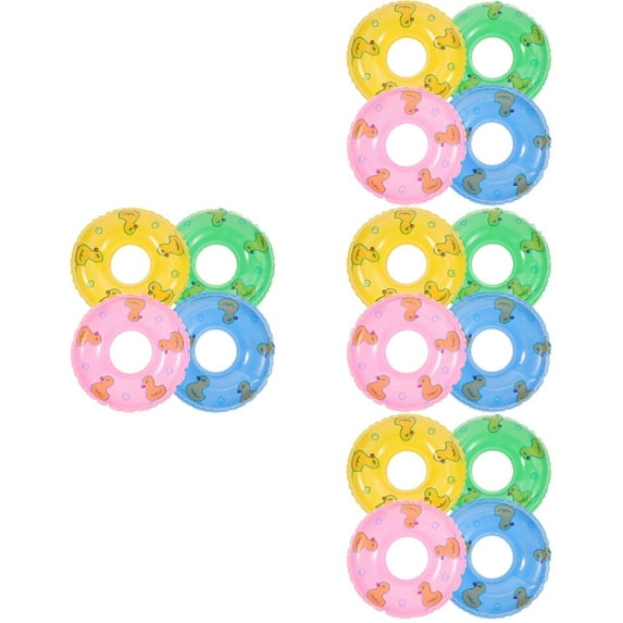 HOMEMAXS 60 pcs Mini Swim Rings Ornaments Mini Floating Swim Rings Mini Floating Toys
