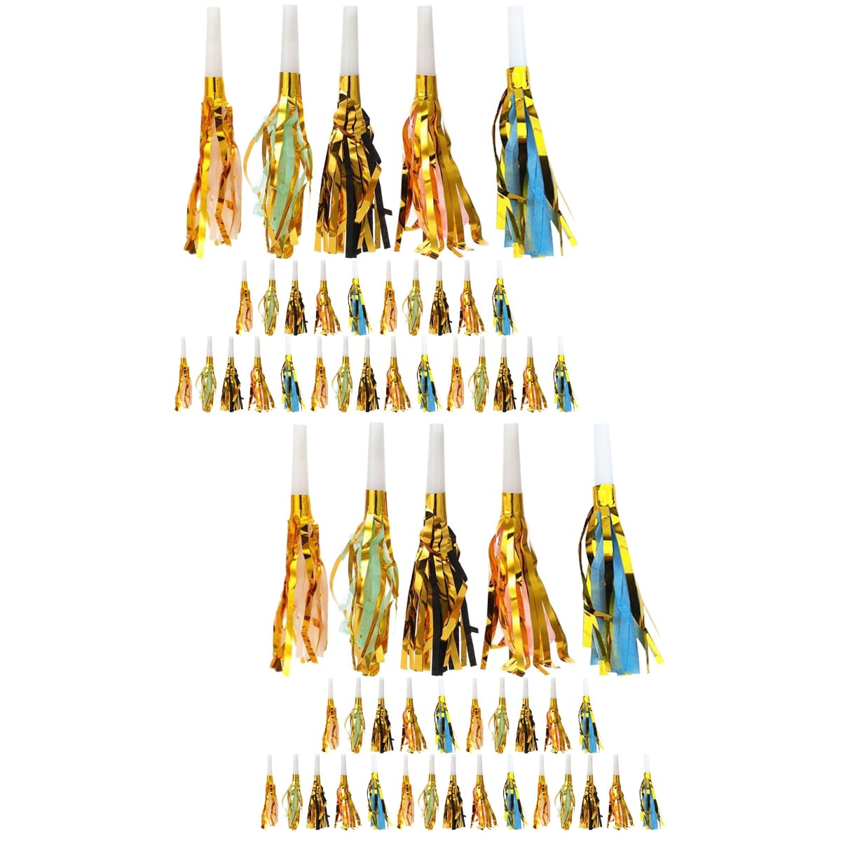 100 Sifflets De Fête Siumir - Trompettes Soufflantes Multicolores, Extensibles - Pour Anniversaire, Mariage, Soirée