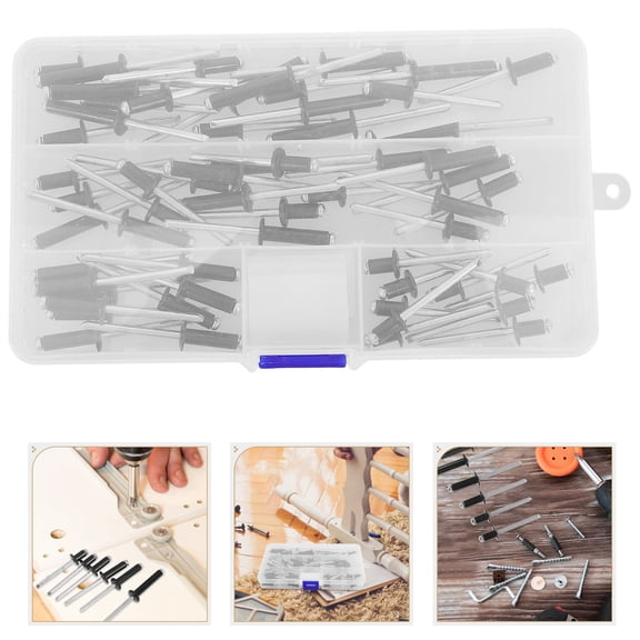 HOMEMAXS 60pcs Pop Rivet Flange Aluminum Blind Rivet Long Grip Rivet Flange Blind Rivet