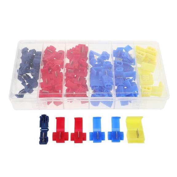 65Pcs T-tap Wire Terminals Wire Tap Connectors Male Quick Disconnects Electrical Connectors Kit