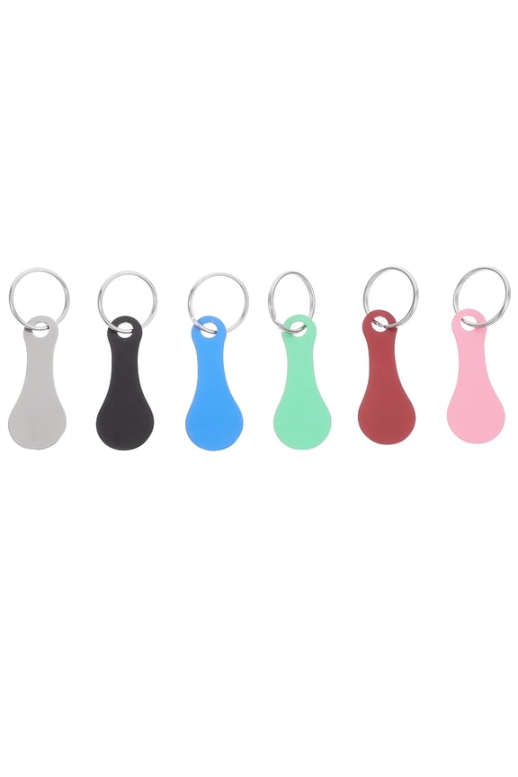 Compact Stainless Steel Trolley Tokens Assorted Colors for Home 6Pcs