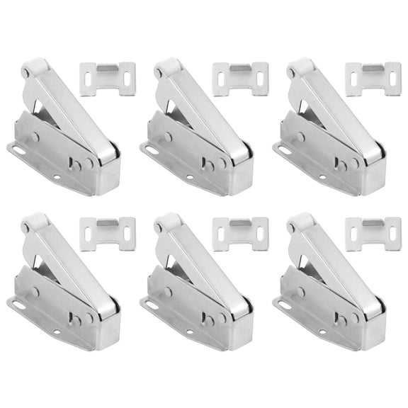 HOMEMAXS 6Pcs Cabinet Door Spring Latch for Refrigerator Doors Steel
