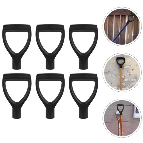 HOMEMAXS 6Pcs D-shaped Shovel Handle Practical Shovel Grips Safety Shovel Handles Convenient Spade Handle
