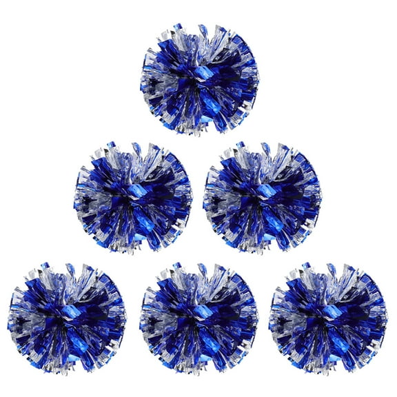 HOMEMAXS 6-Pack Handheld Cheerleading Pom Poms for Sports Events, Gymnastics, Dance, and Props