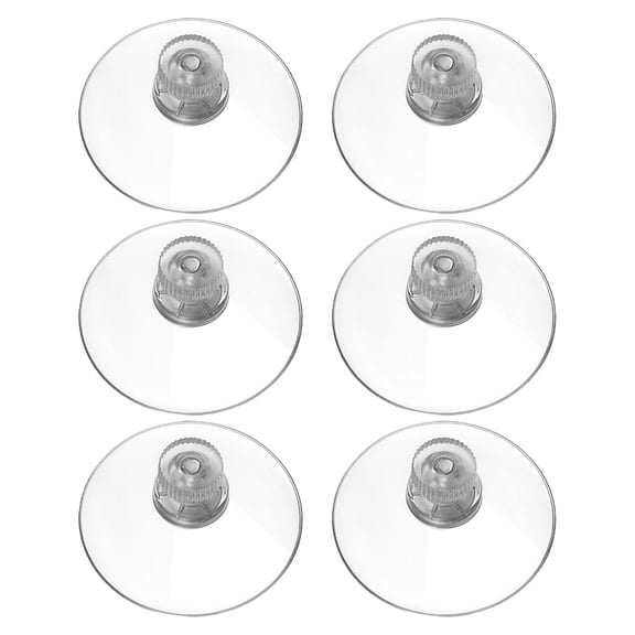 HOMEMAXS  6 Pcs Suction Cup Hook Holds Sticky Hooks Heavy Duty Cups Transparent