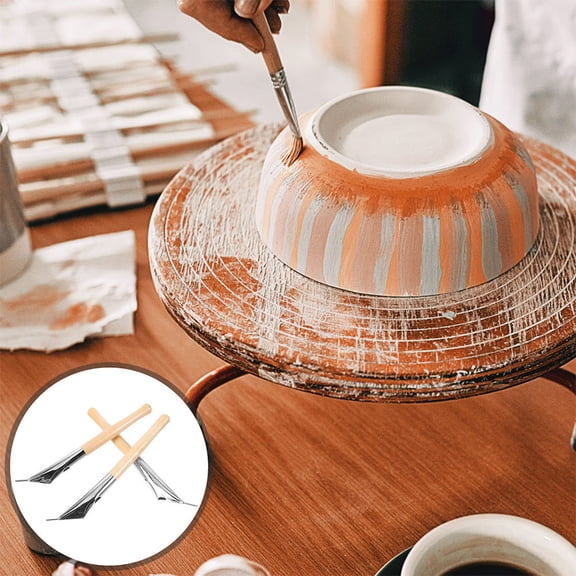 HOMEMAXS 6pcs Batik Printing Pen Batik Wax Underglaze Drawing Pen Pottery Clay Carving Tools Batik Sculpture Modelling Clay for Painting Drawing on Fabric Cloth