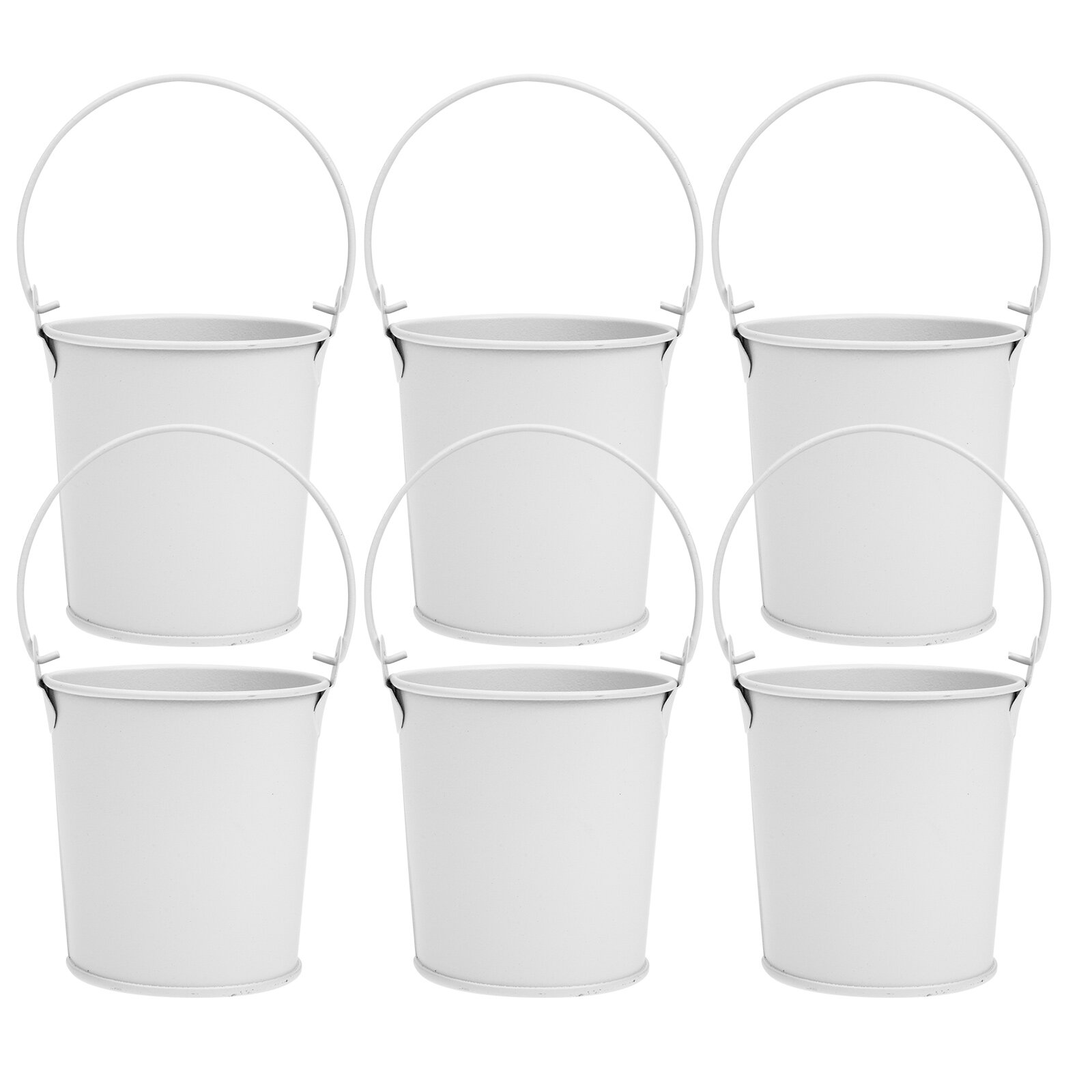 HOMEMAXS 6pcs Creative Mini Small Buckets Tinplate Bucket Flower Bucket
