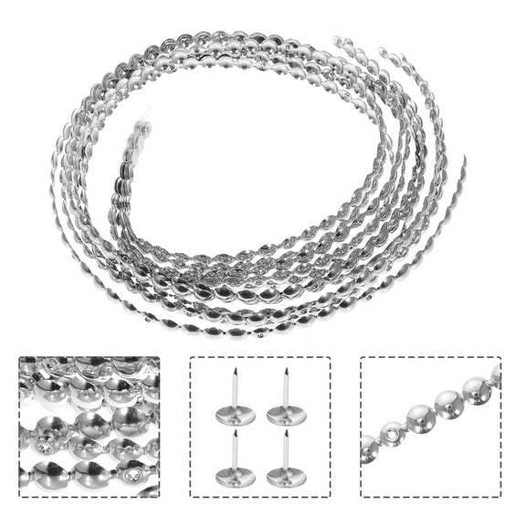 HOMEMAXS 6pcs Decorative Nail Strips Furniture Nailhead Trims Upholstery Sofa Tacks 1M