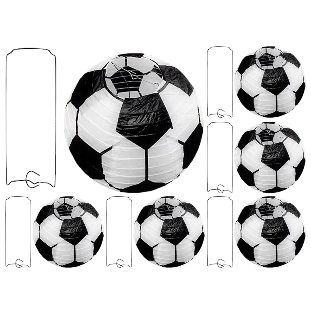 HOMEMAXS 6pcs Football Sports Soccer Party Paper Lantern Hanging Paper