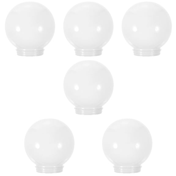 6pcs Globe Lamp Shade Fixture Ball Lamp Shade Post Mount Globe Light Fixture
