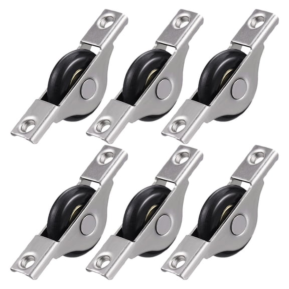 BEADCEST 6Pcs Sturdy Sliding Door Roller Wheels for Wardrobe Cabinet Door Smooth Silent Operation