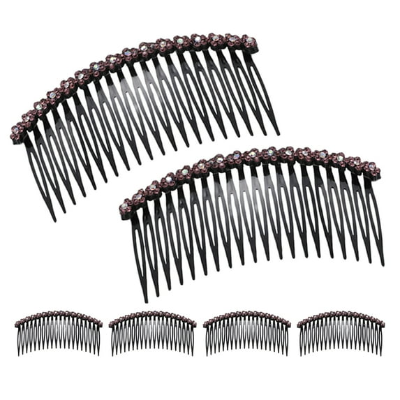 HOMEMAXS 6pcs Women Decorative Hair Combs Rhinestone Hair Side Comb Wedding French Twist Hair Combs For Bride Vintage Style Hair Clips