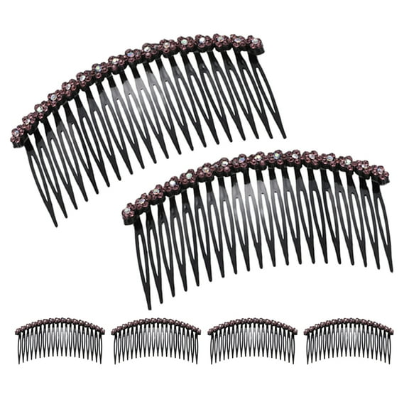 HOMEMAXS 6pcs Women Decorative Hair Combs Rhinestone Hair Side Comb Wedding French Twist Hair Combs For Bride Vintage Style Hair Clips