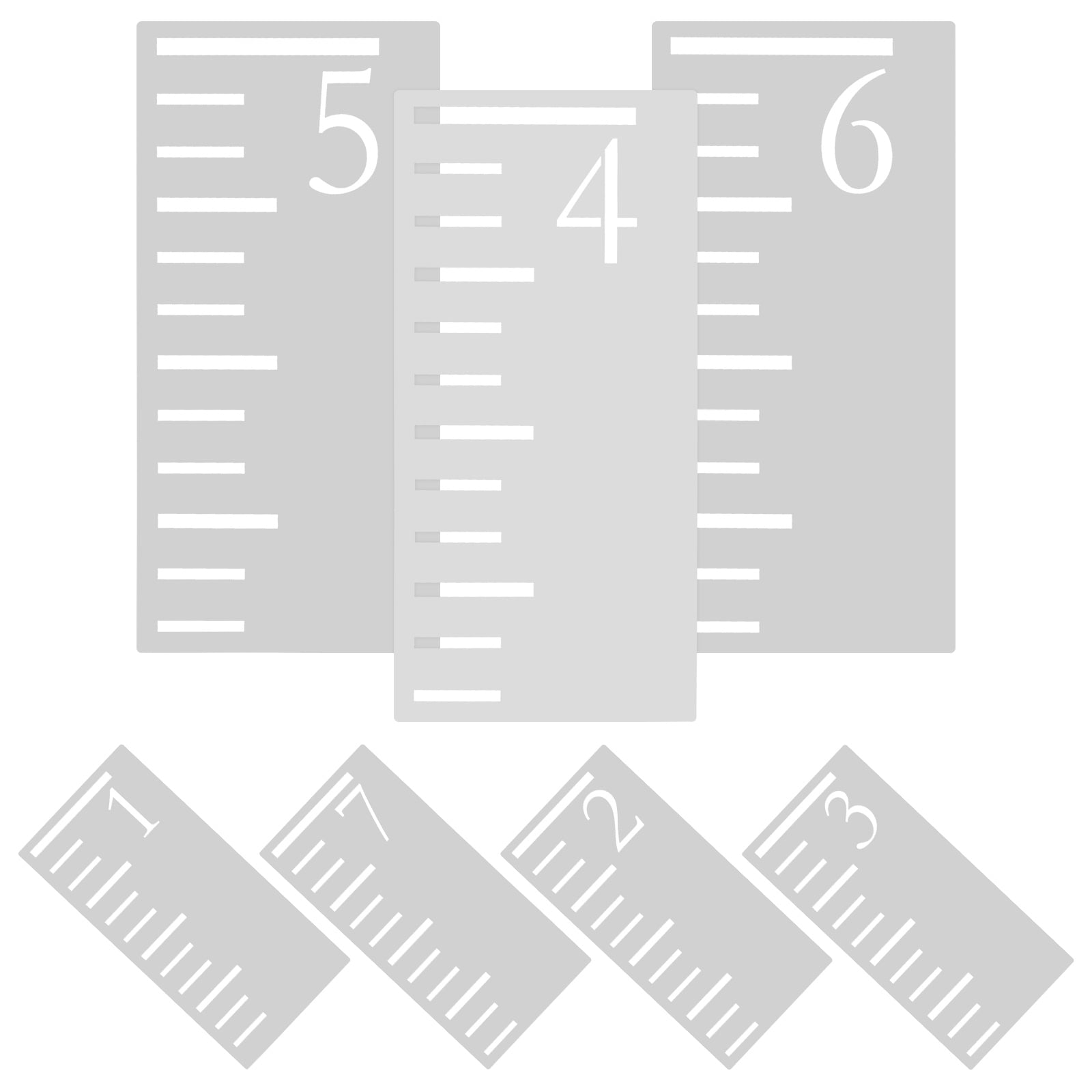 HOMEMAXS 7 Pcs Child Measurement Growth Chart Ruler Scale Template ...