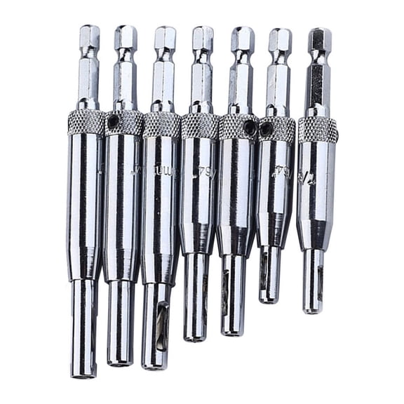 7 Pcs Door Hinge Drill Bit Set Precisely Positioned for Woodworking Hole Dilating Drill