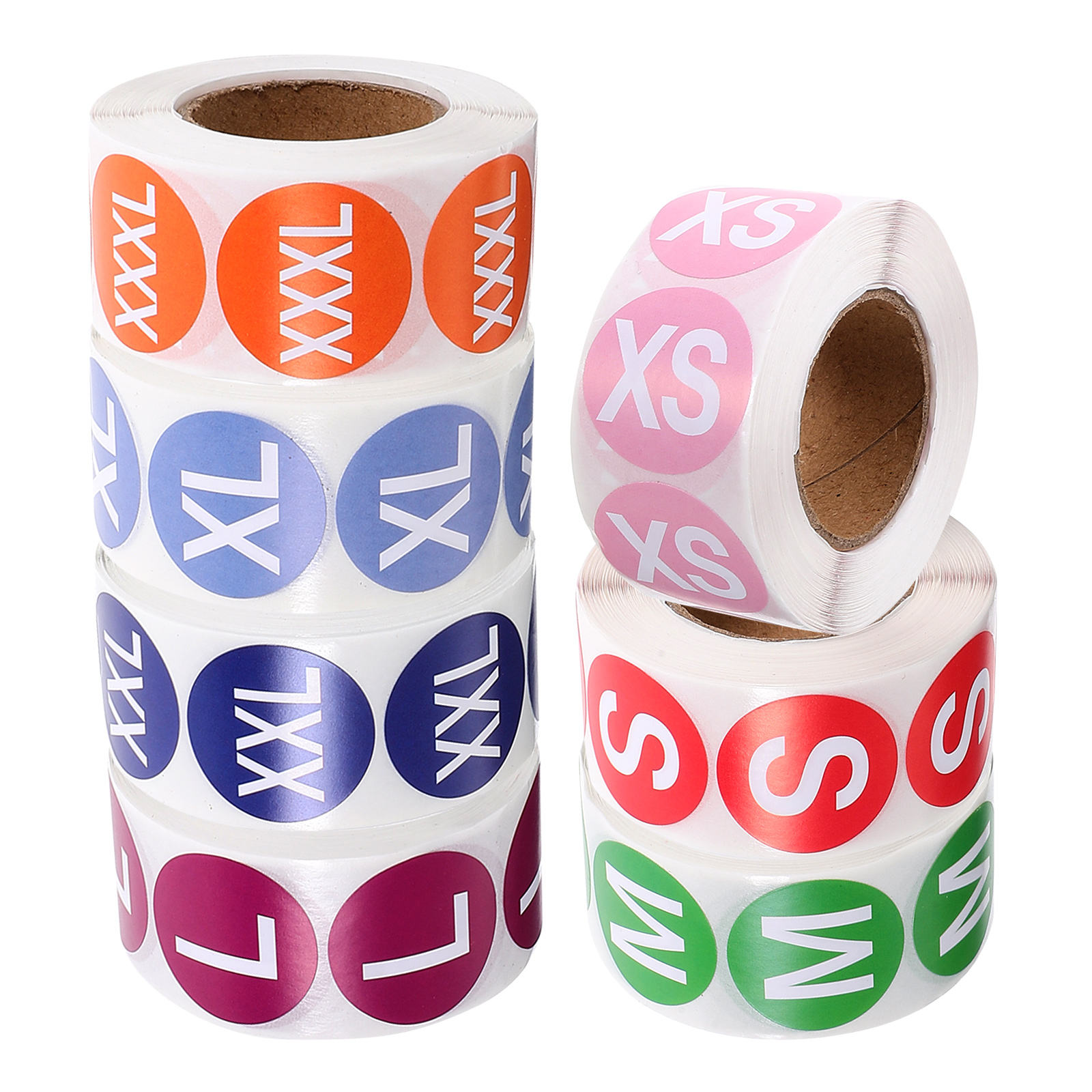 HOMEMAXS 7 Rolls Size Stickers for Clothing Size Sticker Shirt Size ...