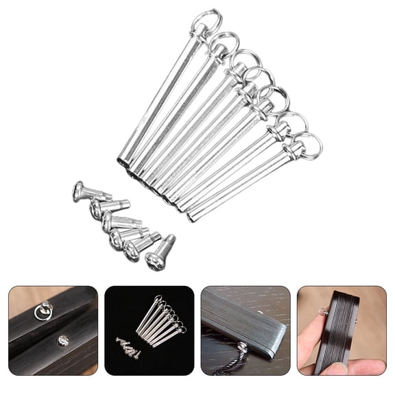 HOMEMAXS 7 Sets Fan Nail Accessories Folding Hand Handheld Miss Silver