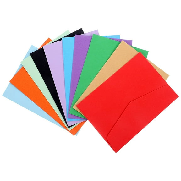 HOMEMAXS 70 Pcs Making Colored Small Envelopes Solid Color Envelope 11.50X8.20X0.10CM