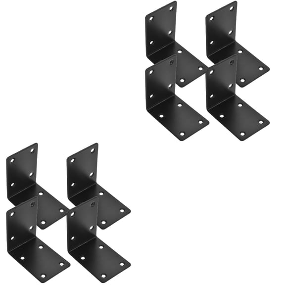 HOMEMAXS 8 Pcs  Angle Stainless Steel L Brackets L Shelf Brackets Corner Brackets Corner Braces for Wood