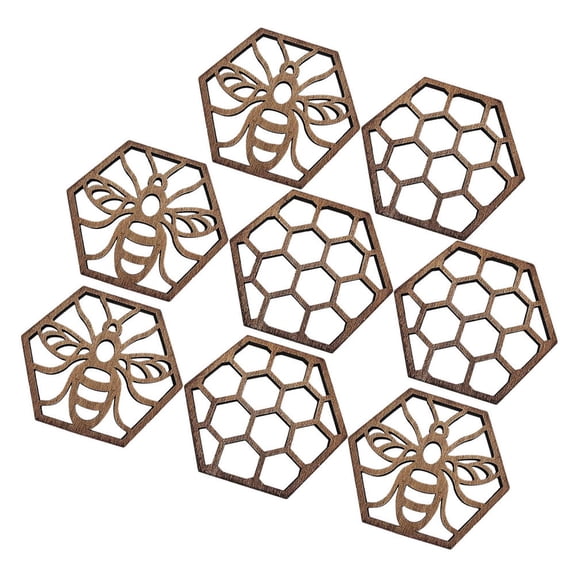 8 Pcs Boards Platform Hive Bee Coaster 10.00X8.00X0.40CM