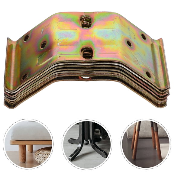 HOMEMAXS 8 Pcs Fastener Steel Angle Bracket Furniture Corner Plugs 12.20X5.00X3.80CM