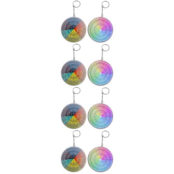 HOMEMAXS 8-Piece Emotion Wheel Keychain Set, Portable Feeling Wheel Key Pendant for Mood and Emotion Awareness