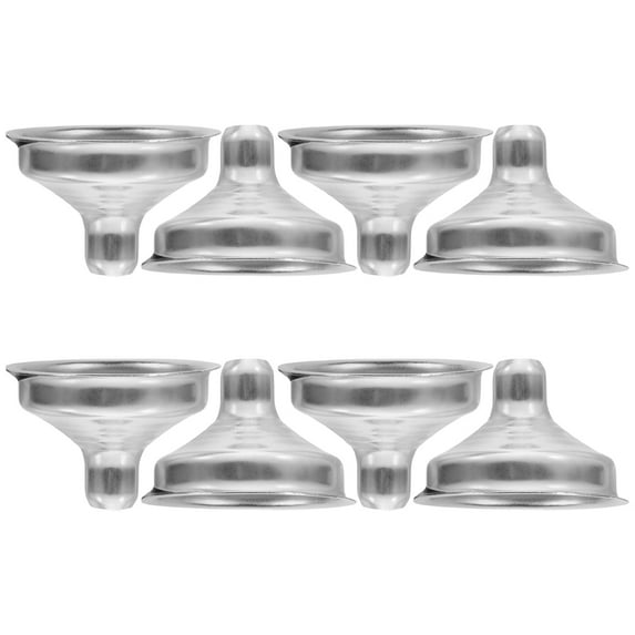 8 Pcs Miniature Funnel Cooking Canning Funnels Small Silver
