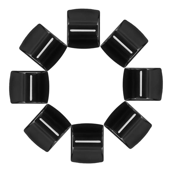 8 Pcs Mixer Slider Fader Knobs Black Potentiometer Cap