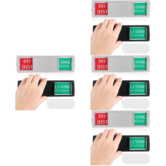 HOMEMAXS 8 Pcs Privacy Slide Door Indicator Do Not Disturb Welcome Please Knock Sign for Office Conference Room