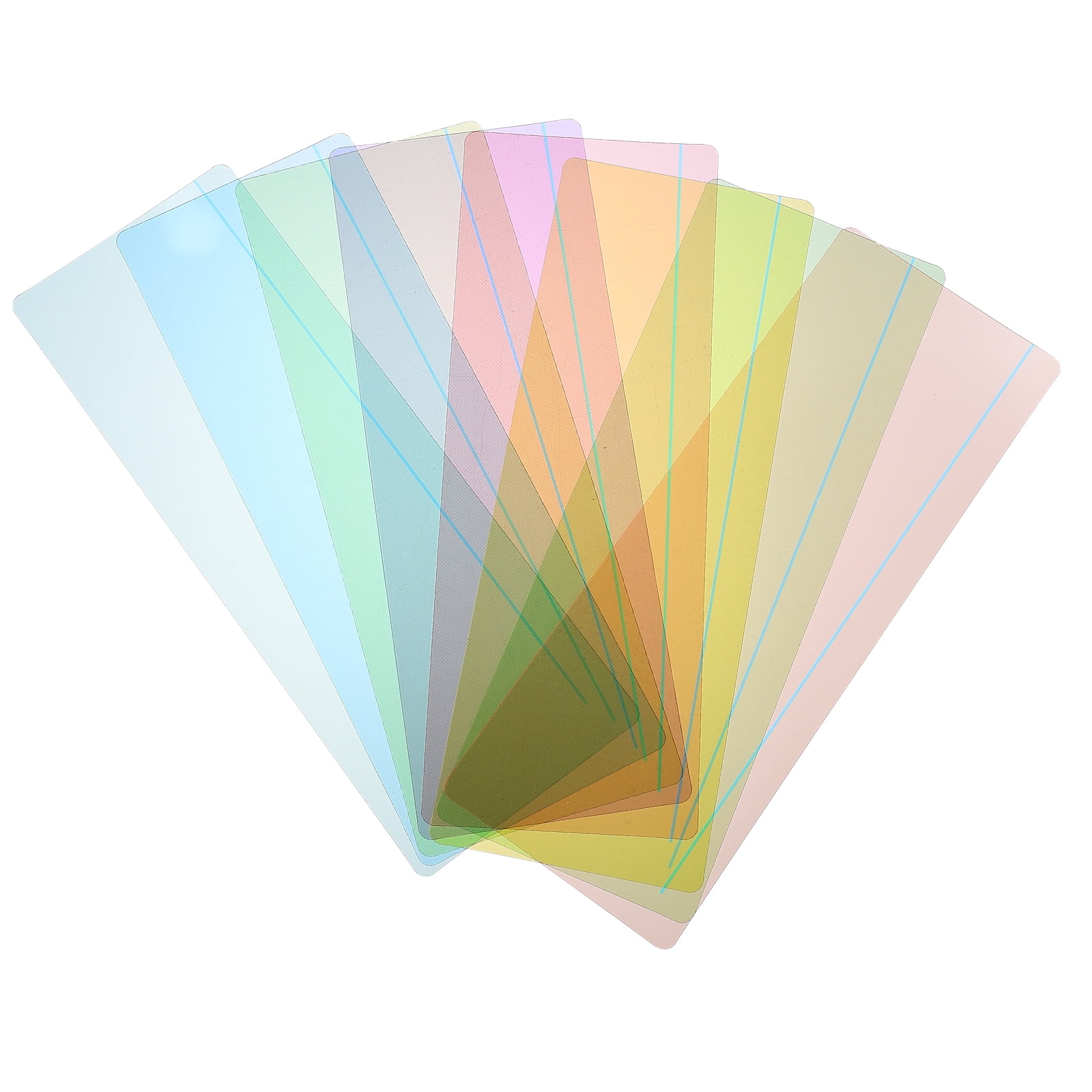 HOMEMAXS 8 Pcs Reading Highlight Bookmark Tracking Rulers Strip ...