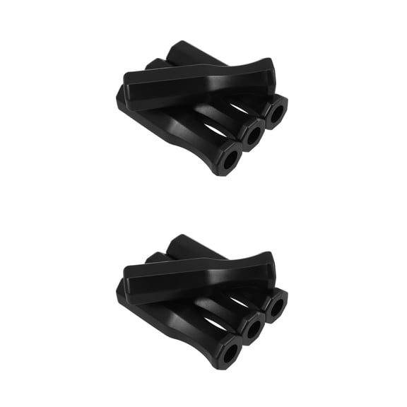 HOMEMAXS 8 Pcs Replaceable Foosball Handles Plastic Football Machine Grip (Black)