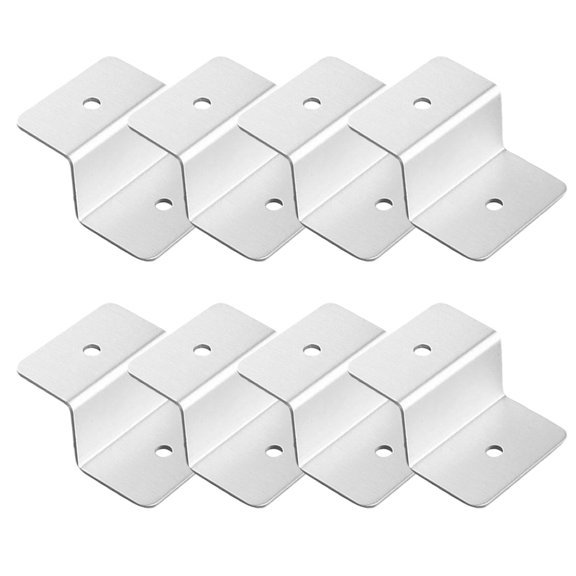 HOMEMAXS 8 Pcs Rv Mounting Bracket Solar Panel Brackets Boat Travel Silver