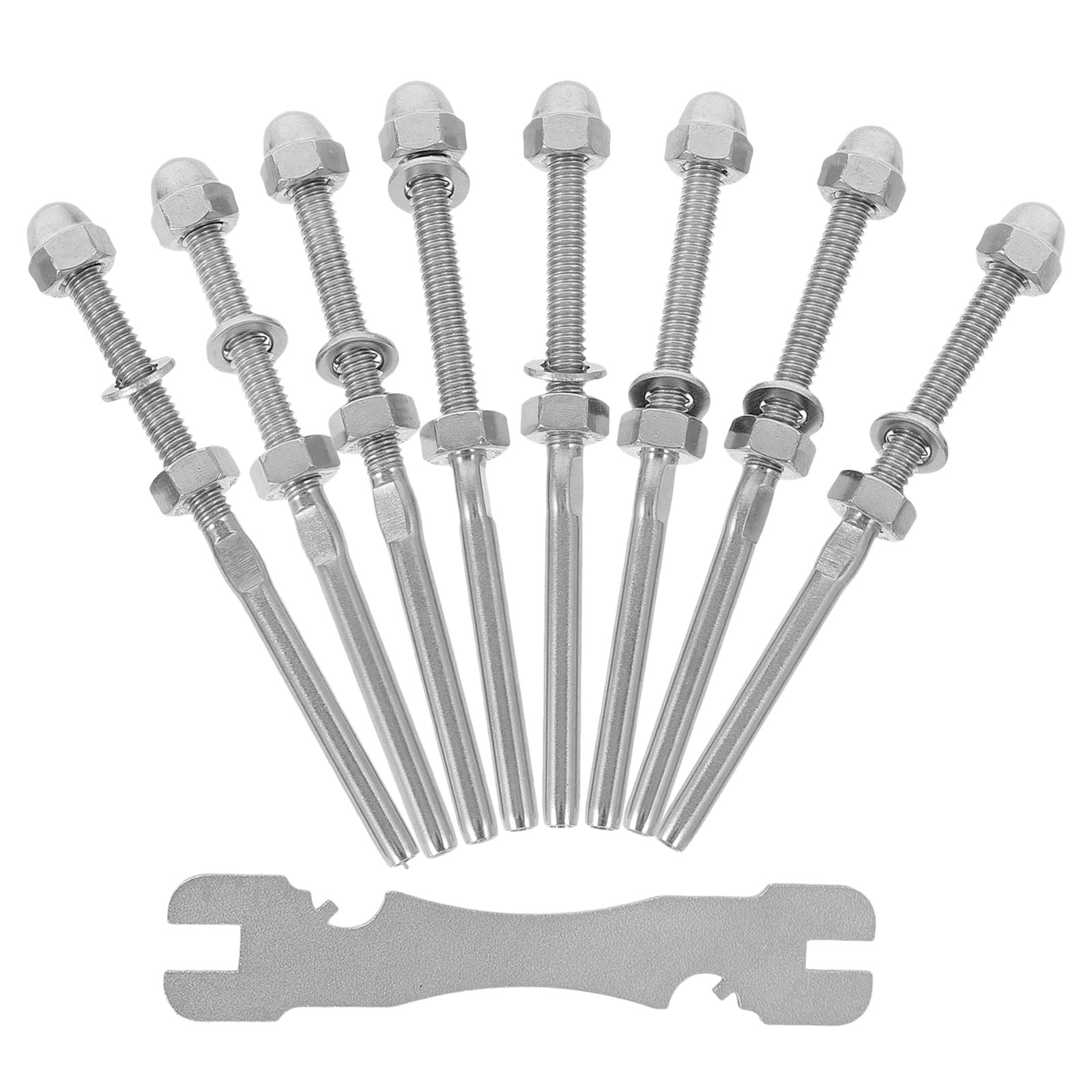 Cable Railing With Wire Rope Clips HOMEMAXS 8 Pcs Stainless Railing Wire Rope Connector Coastal Cable ...