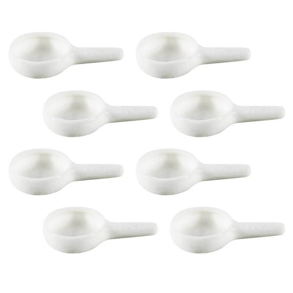 MOKKHNB Set of 8 Small White Ceramic Candle Holders Decorative Stands for Home Decor and Special Events