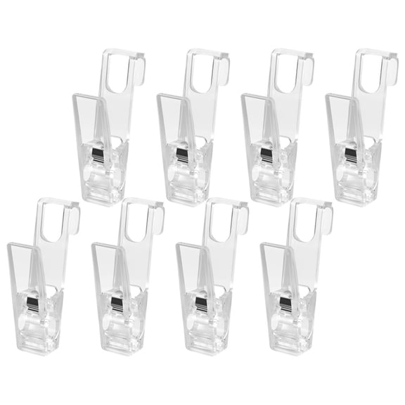 HOMEMAXS  8 Pcs Transparent Clip Bathroom Anti-rust Hook Baby