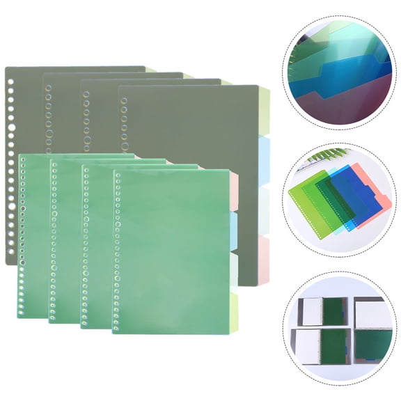 HOMEMAXS 8 Sets Loose-leaf Divider Aesthetic Dividers Notebook Tabs Binders