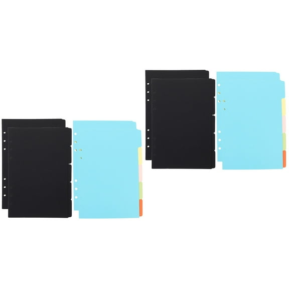 HOMEMAXS 8 Sets of Colored Binder Dividers Loose Leaf Notepad Tabs Dividers Practical Notebook Index Pages