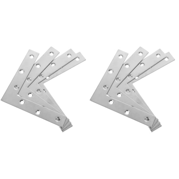 HOMEMAXS 8 pcs  Angle Brackets Stainless Steel L-shaped Flat Angle Bracket Fixing Brackets
