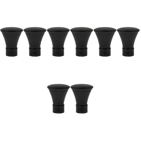 8 pcs Curtain Rod Finals Decorative Curtain Pole End Window Curtain Rod Finials