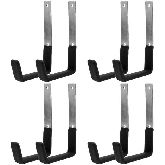 HOMEMAXS 8 pcs L Shape Wall Hooks Garage Wall Utility Hooks Wall Mounted Storage Hooks for Hanging