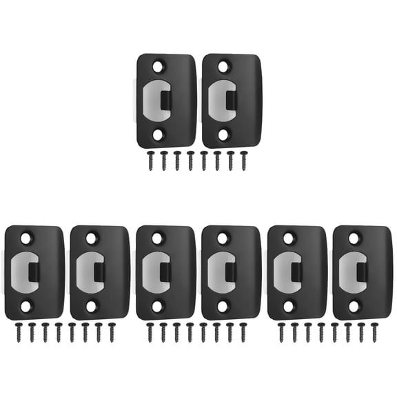 HOMEMAXS 8 pcs Stainless Steel Deadbolt Strike Plates Door Latch Striker Plate Door Strike Plates