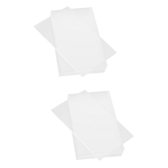 HOMEMAXS 80 pcs Clear Acrylic Rectangle Place Cards Blank Wedding Table Seating Chart Cards