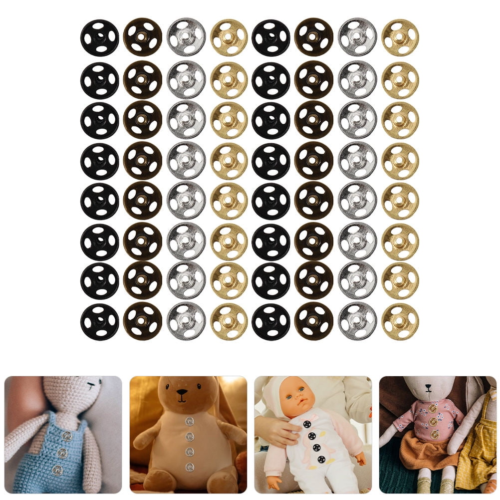 HOMEMAXS 80Pcs Tiny Buttons Doll Clothes Sewing Buttons Colored Mini ...